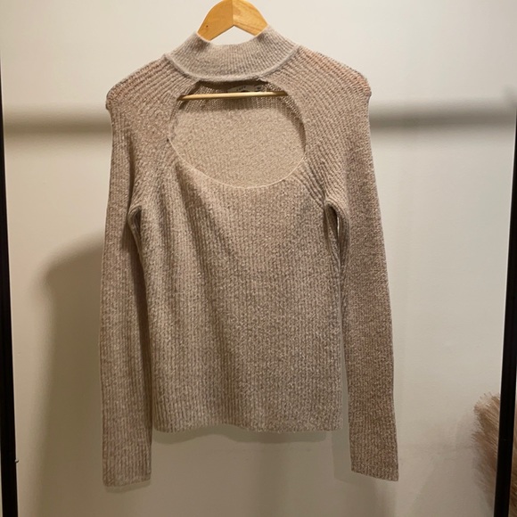 Beige Knit Cut Out Sweater - New - Picture 5 of 5